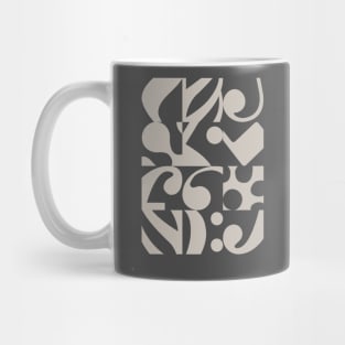 Musical Notes Gray Pattern Mug